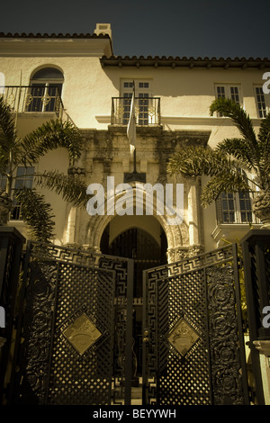 Tore zu den Die Die Villa Casa Casuarina (Versace Villa), Ocean Drive, Miami Beach, Florida, USA Stockfoto