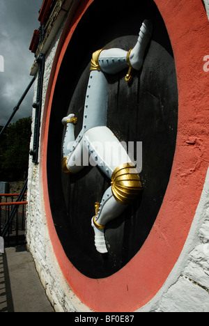 Drei Beine des Mannes Symbol Laxey Wheel Stockfoto