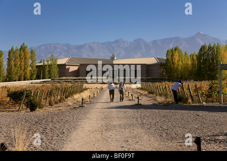 Bodega Salentein und Anden, Uco Valley, Tupungato, Provinz Mendoza, Argentinien Stockfoto