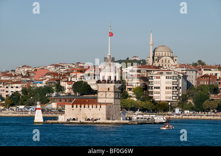 Kiz Kulesi Jungfernturm oder Leander Turm Istanbul Bosporus Üsküdar Küste Stockfoto
