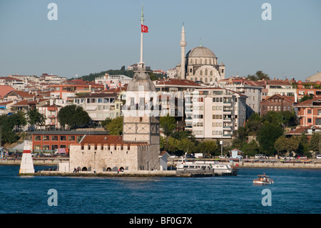 Kiz Kulesi Jungfernturm oder Leander Turm Istanbul Bosporus Üsküdar Küste Stockfoto