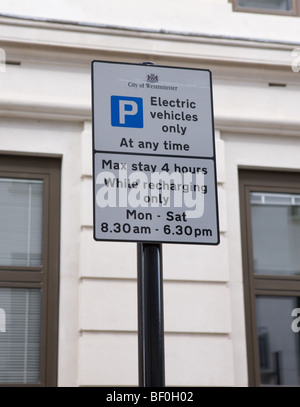 Ein Schild an einem der Westminster es "Saft Point" Stellplätze Stockfoto