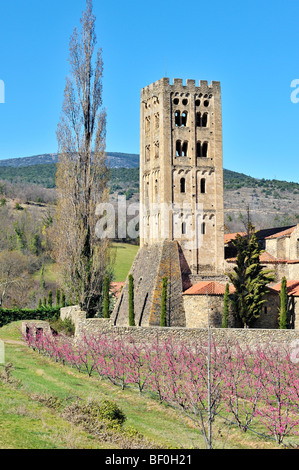 Saint Michel de Cuixa Abbey, Roussillon, Frankreich. Stockfoto