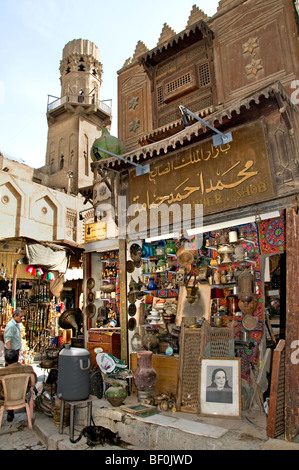 Khan el Khalili islamischen Kairo Ägypten Basar Souk Souk stammt aus dem Jahre 1382 Emir Djaharks-el-Khalili-Karawanserei Stockfoto