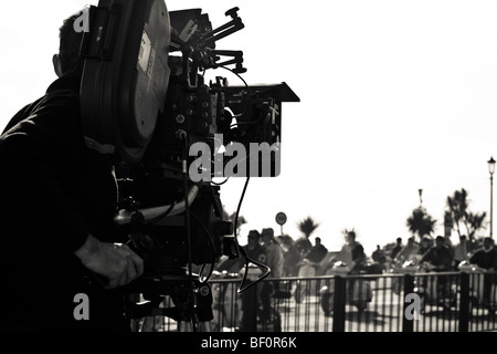 Teil des Making of des Spielfilms "Brighton Rock" vor Ort in Eastbourne 2009 Stockfoto