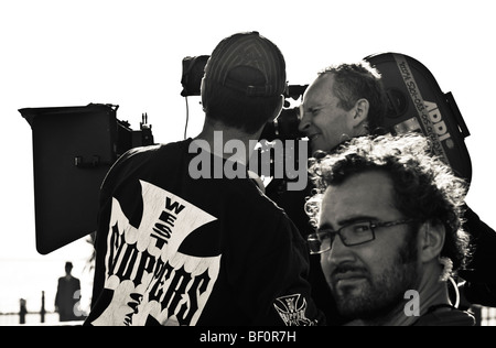 Teil des Making of des Spielfilms "Brighton Rock" vor Ort in Eastbourne 2009 Stockfoto