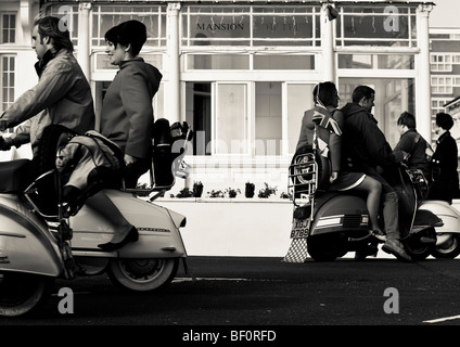 Teil des Making of des Spielfilms "Brighton Rock" vor Ort in Eastbourne 2009 Stockfoto