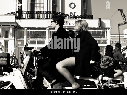 Teil des Making of des Spielfilms "Brighton Rock" vor Ort in Eastbourne 2009 Stockfoto