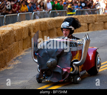 RedBull "Red Bull" Go-kart Seifenkiste "Soap Box" Kart Rennen la Los Angeles Stockfoto