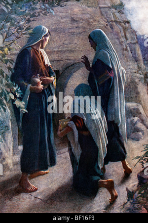 Gemälde der Frau am Grab, darunter Maria Magdalena, Maria von Kleophas, Salome, die Frau von Zebdee und Joanna, die Frau von Herodes Stewar Stockfoto