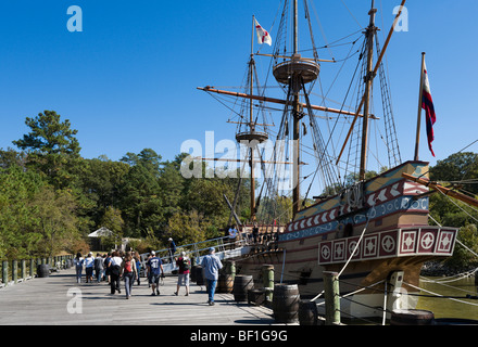 Replikat Segeln Schiff Susan Constant, Jamestown Settlement, Jamestown, Virginia, USA Stockfoto