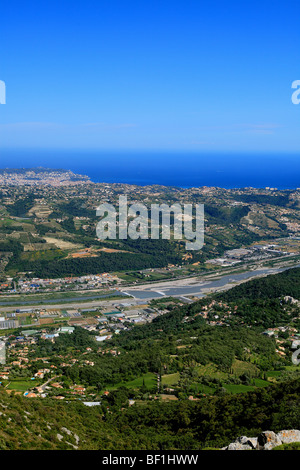 Die Var-Tal, der Mittelmeerküste in der Nähe von Nizza Stadt Stockfoto