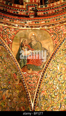 Wandbild an der Decke des St. Ignatius Kapelle in der Kirche La Compania, Arequipa, Peru Stockfoto