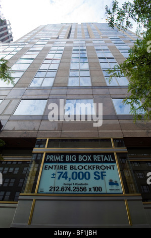 Verkaufsfläche für eine big Box speichern in Midtown in New York am Mittwoch, 21. Oktober 2009 zur Verfügung. (© Frances M. Roberts) Stockfoto