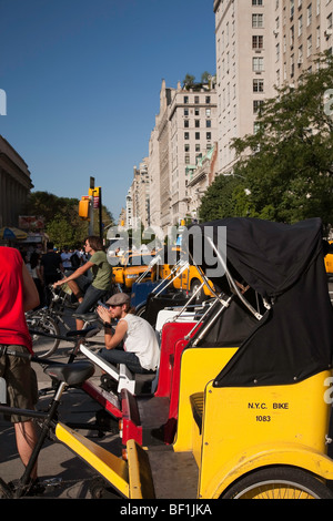 Fahrradrikscha in New York City Stockfoto