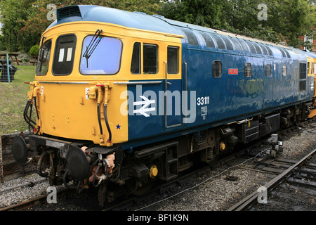 Ein 1960 British Rail Bo-Bo-Klasse 33 "Crompton" Diesellok Nr. 33111 Stockfoto