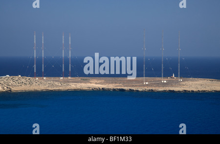 Cape Gkreko Cavo Greco mit der Radio-Relais-Station-Republik Zypern Stockfoto