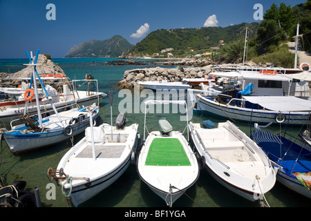 Kleiner Hafen am Pelekas, Kerkyra (Korfu), Griechenland Stockfoto