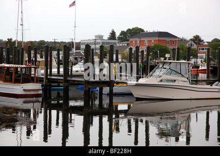 Mystic River Hafen, Mystic, CT, USA Stockfoto
