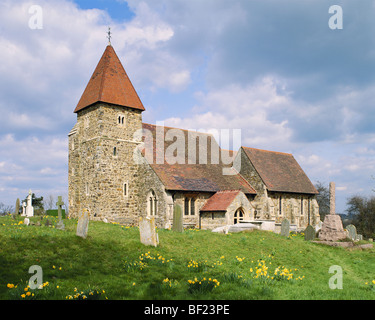 St. Laurence Church, Guestling, im Frühling, East Sussex, England, UK, GB Stockfoto