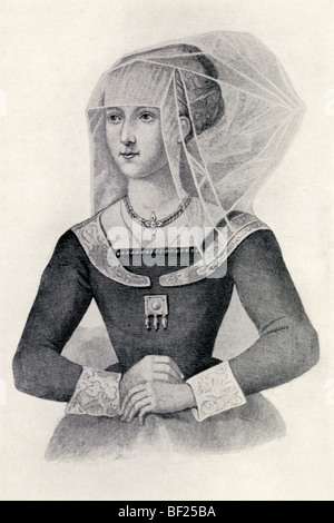 Elizabeth Woodville oder erblicher ca. 1437 bis 1492. Queen Consort von Edward IV., König von England. Stockfoto