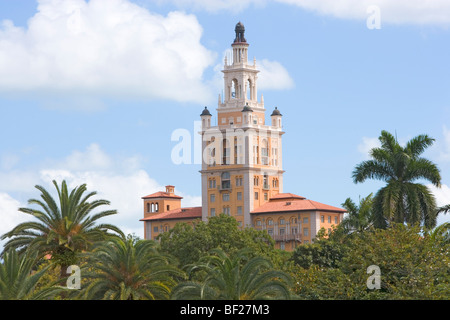 Der Turm des Biltmore Hotel über Baumwipfel, Miami, Florida, USA Stockfoto