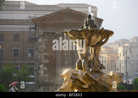 Brunnen auf der Piazza Bocca della Verita, Rome, Italy, Europe Stockfoto