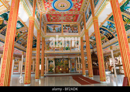 Innenansicht der Mehrwertsteuer, dass Luang Tai, buddhistische Gebetshalle, Vientiane, Provinz Vientiane, Laos Stockfoto