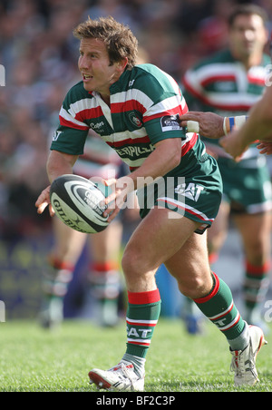 JAMES GRINDAL LEICESTER TIGERS RU WELFORD ROAD LEICESTER ENGLAND 3. Oktober 2009 Stockfoto