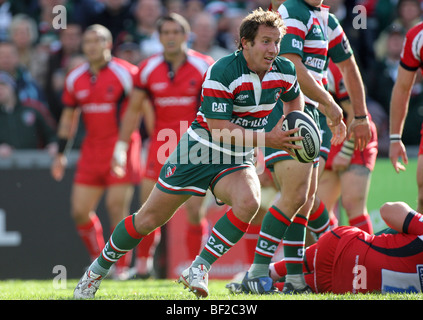 JAMES GRINDAL LEICESTER TIGERS RU WELFORD ROAD LEICESTER ENGLAND 3. Oktober 2009 Stockfoto