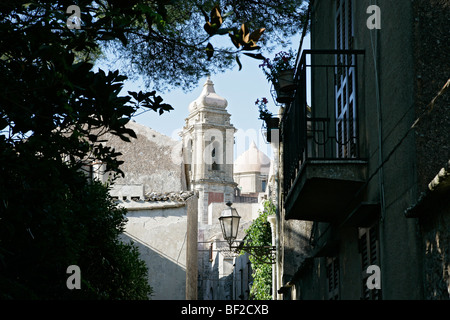 Die alten Mauern, Berg Stadt Erice in Sizilien, Italien, Europa Stockfoto