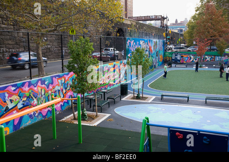 Graffiti Hall Of Fame, Harlem, Manhattan, New York City Stockfoto