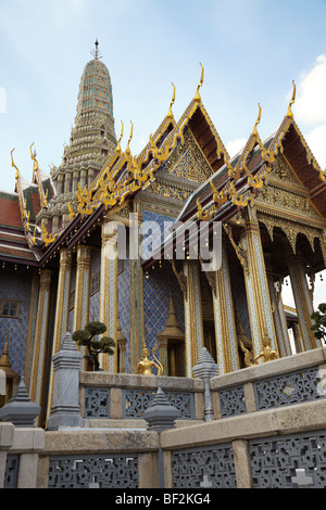 Wat Phra Kaeo (Tempel des Smaragd-Buddha) & Royal Grand Palace, Bangkok, Thailand. Stockfoto