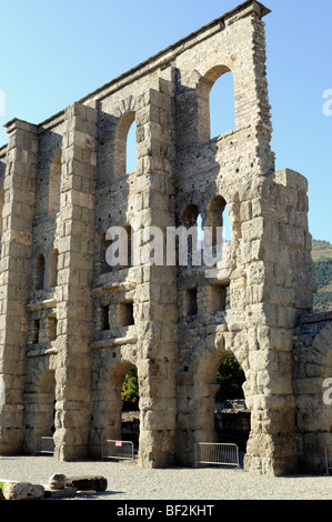 Das römische Theater in Aosta, Italien Stockfoto