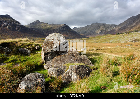 Die Twelve Bens Bergkette. Connemara. Co Galway. Irland 2009. Stockfoto