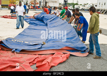 Clyde Beatty Cole Brüder Bros Circus größte Show unter Reisen Leinwand Amerika USA Stockfoto