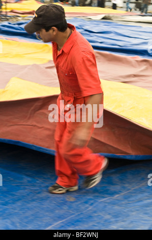 Clyde Beatty Cole Brüder Bros Circus größte Show unter Reisen Leinwand Amerika USA Stockfoto