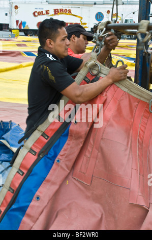 Clyde Beatty Cole Brüder Bros Circus größte Show unter Reisen Leinwand Amerika USA Stockfoto