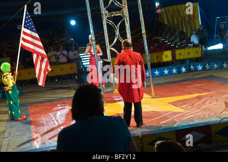 Clyde Beatty Cole Brüder Bros Circus größte Show unter Reisen Leinwand Amerika USA Stockfoto