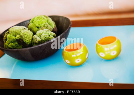 Nahaufnahme der beiden Schalen Stockfoto