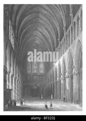 Wells Cathedral, das Kirchenschiff Stockfoto