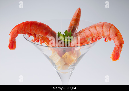 Nahaufnahme von einem Krabbencocktail Stockfoto