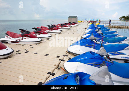 Coco Cay, Bahamas - August 2008 - Jetski Wave Runner Betrieb bei Coco Cay, Bahamas Stockfoto