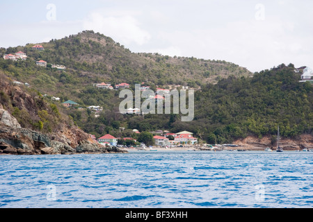 Ein Blick auf Anse Corosol auf St. Barthelemy (St. Barts) in den französischen Antillen Stockfoto