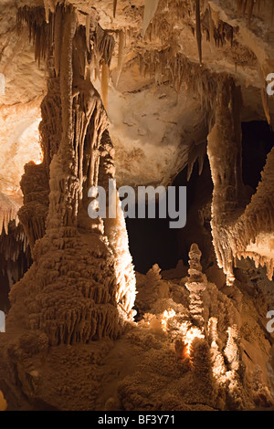 Stalaktiten und Stalagmiten Höhlen von Sonora Texas USA Stockfoto