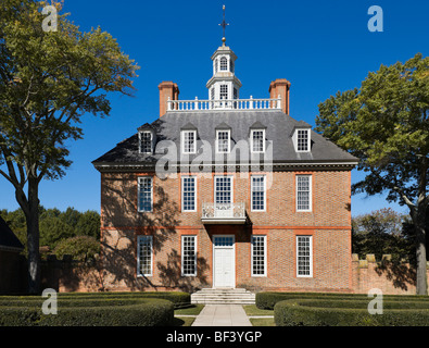 Der Palast des Gouverneurs, Colonial Williamsburg, Virginia, USA Stockfoto