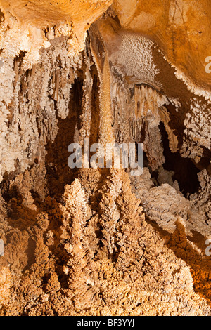 Stalaktiten und Stalagmiten Höhlen von Sonora Texas USA Stockfoto