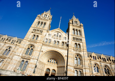 Waterhouse Gebäude des Naturhistorischen Museums vor dem Eingang. London. UK 2009. Stockfoto