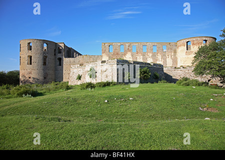 Schloss Borgholm - ursprünglich aus dem 12. Jahrhundert - auf der Insel Öland, Schweden. Stockfoto