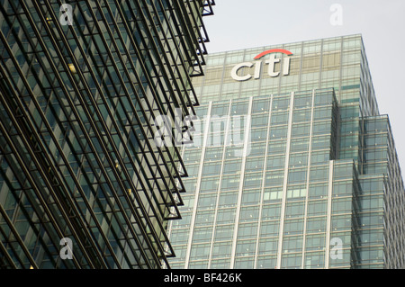 Citibank-Büros am 25 Canada Square, Canary Wharf, London Stockfoto